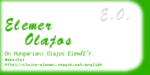 elemer olajos business card